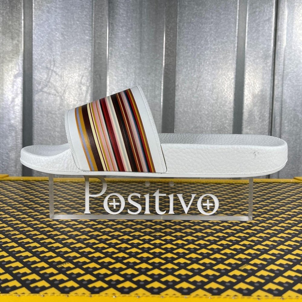 Paul Smith Ruben White Polyurethane Slides US 8